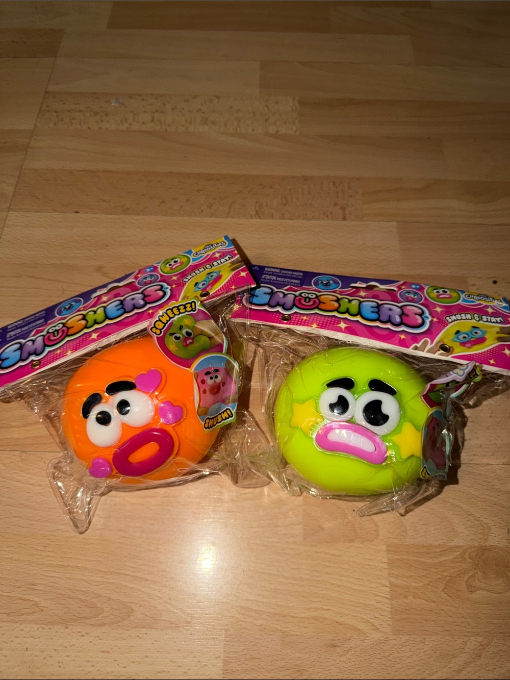 Smushers Squishy Sensory Toy - Orange & Neon Green